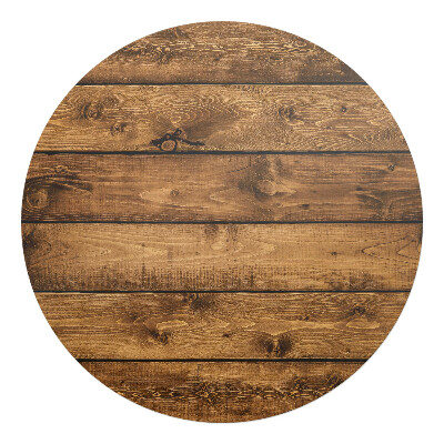Ochranná podložka pod židli kulatá Rustikální dřevěné desky