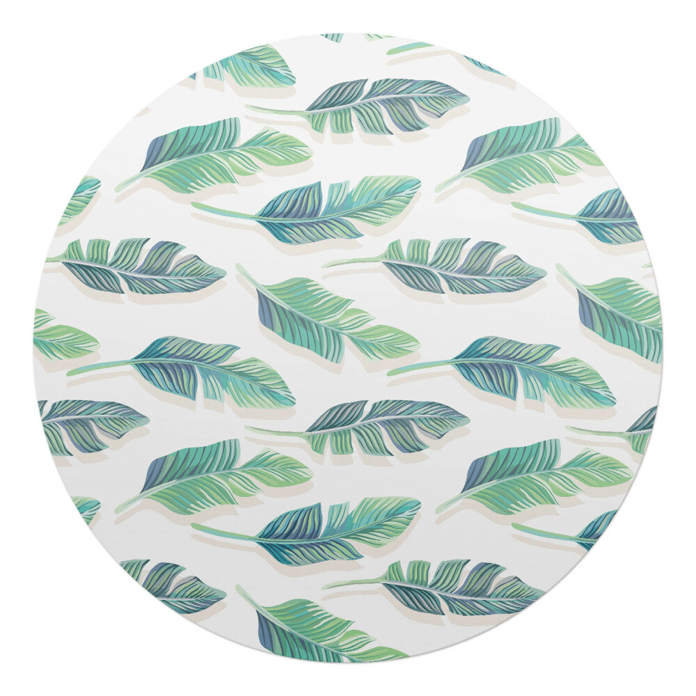 Podložka pod křeslo kulatá Tropické listy