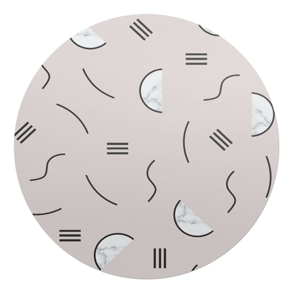 Podložka pod židli kulatá Geometrický vzor