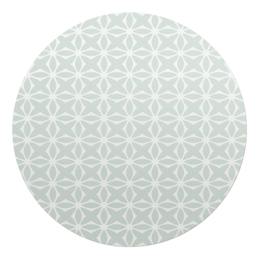 Ochranná podložka na podlahu kulatá Geometrický květinový vzor
