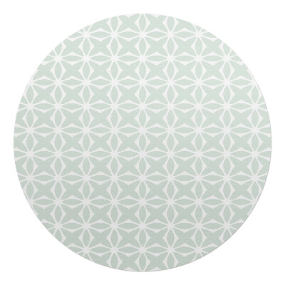 Ochranná podložka na podlahu kulatá Geometrický květinový vzor