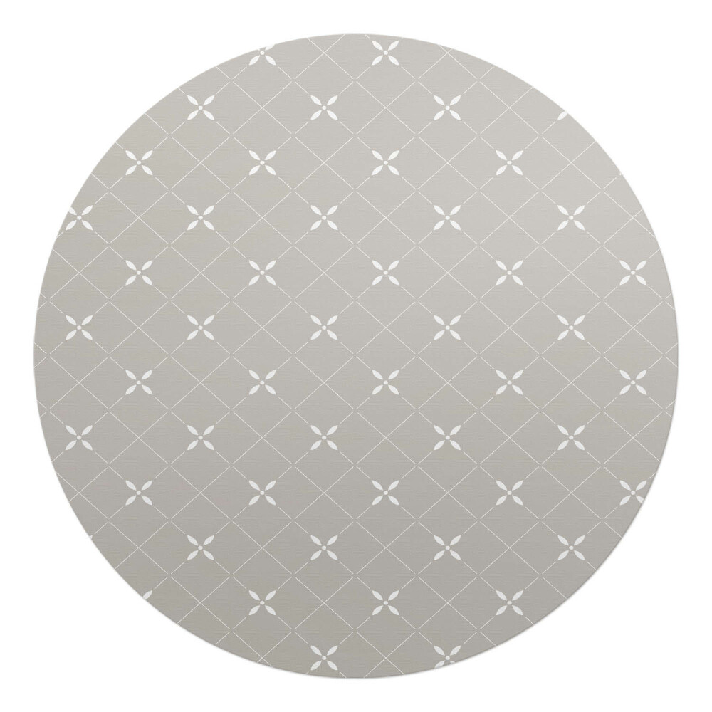 Ochranná podložka na podlahu kulatá Geometrický květinový vzor