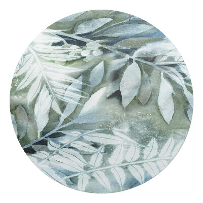 Ochranná podložka na podlahu kulatá Akvarelové listy