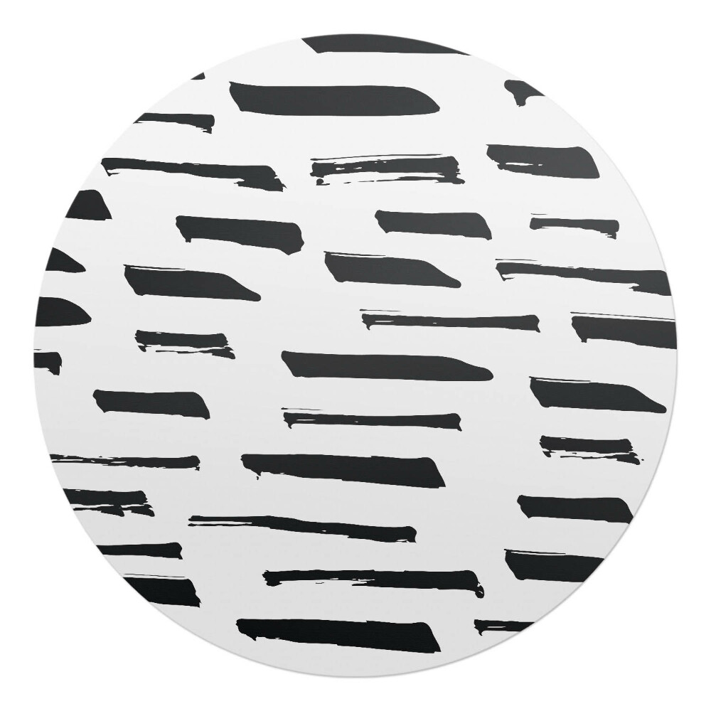 Podložka pod židli kulatá Linky štětce