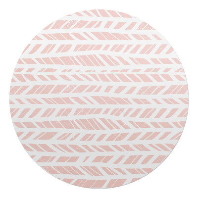 Podložka pod židli kulatá Pastelové listy