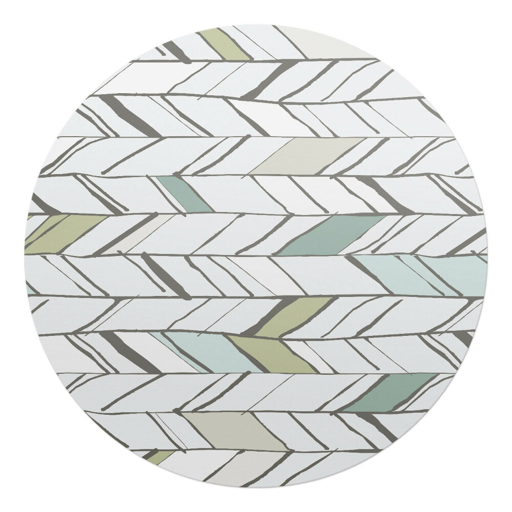 Podložka pod křeslo kulatá Listy rybí kosti