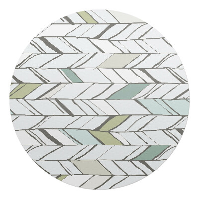 Podložka pod křeslo kulatá Listy rybí kosti