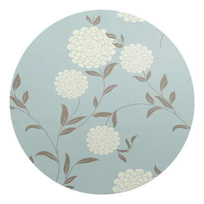 Ochranná podložka na podlahu kulatá Retro květinový vzor