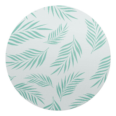 Ochranná podložka pod židli kulatá Vzor palmových listů