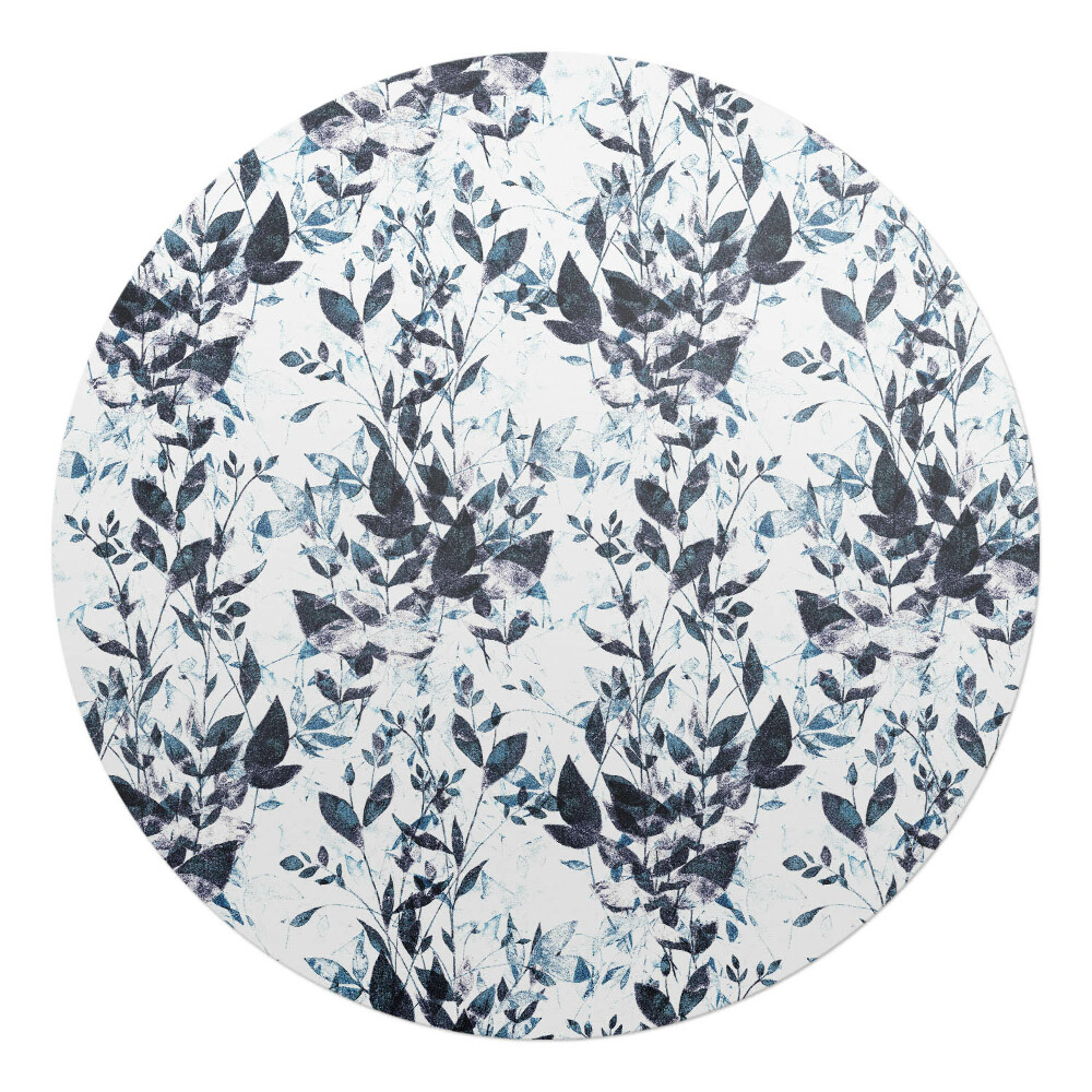 Podložka pod křeslo kulatá Vintage rostlinný vzor