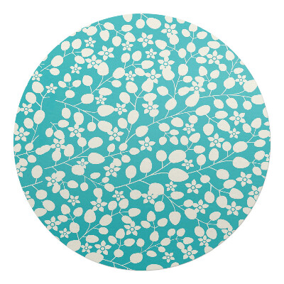 Ochranná podložka na podlahu kulatá Květinový listový vzor