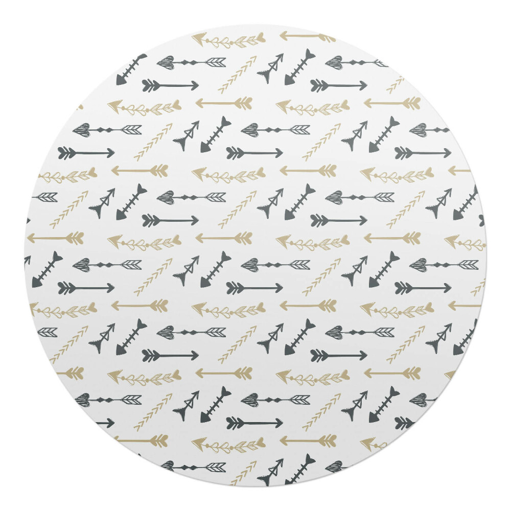 Ochranná podložka na podlahu kulatá Vzorek se šipkami