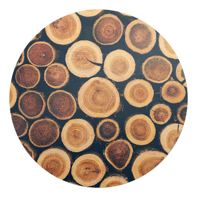 Podložka pod židli kulatá Dřevěné kruhy