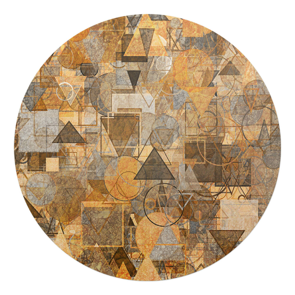 Ochranná podložka pod židli kulatá Geometrické vzory