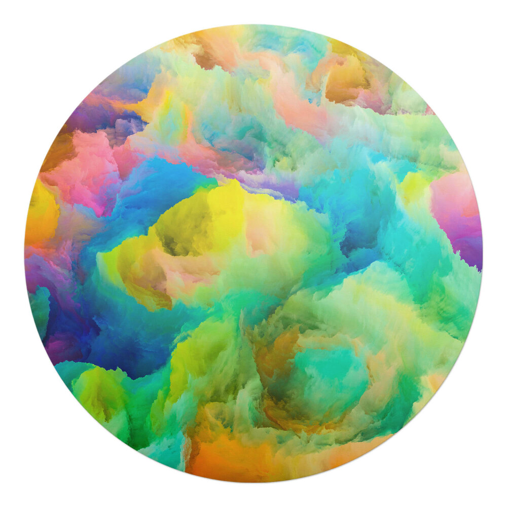 Ochranná podložka pod židli kulatá Barevné mraky
