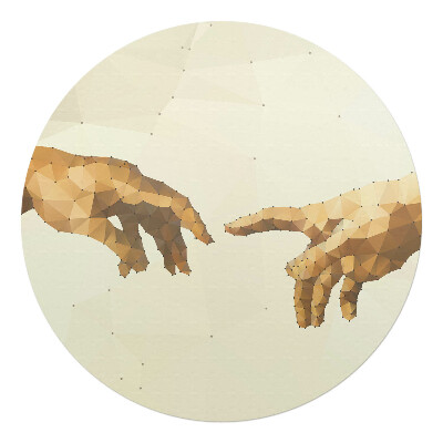 Podložka pod křeslo kulatá Geometrické ruce