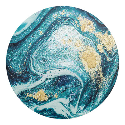 Ochranná podložka na podlahu kulatá Vířící vlny umění