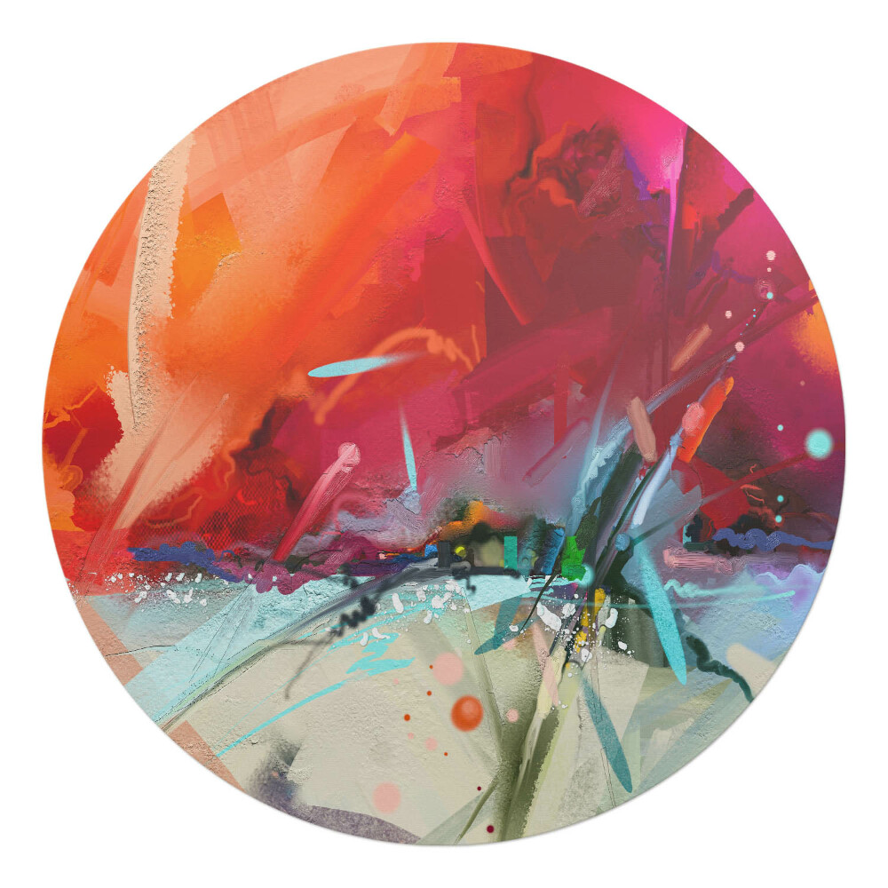 Podložka pod křeslo kulatá Dynamické tahy