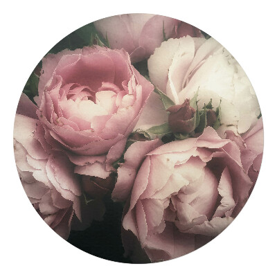 Podložka pod křeslo kulatá Kytice růží