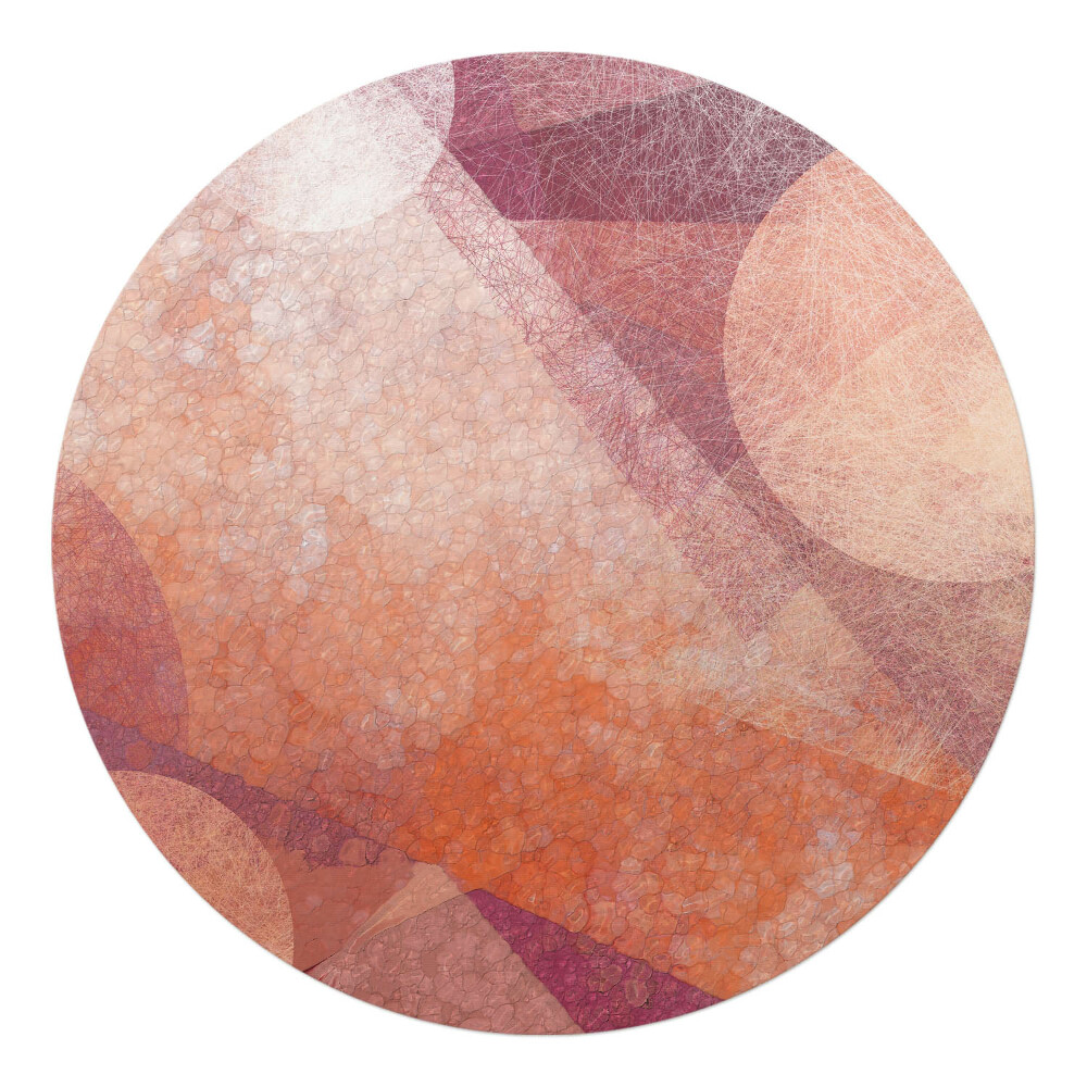 Ochranná podložka pod židli kulatá Abstraktní kruhy