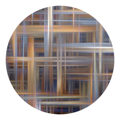 Podložka pod křeslo kulatá Geometrické proplétání čar