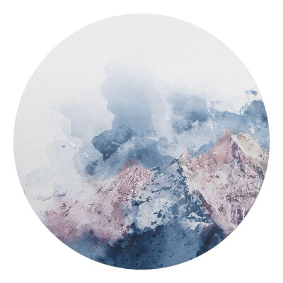 Ochranná podložka pod židli kulatá Akvarelové panorama