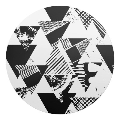 Podložka pod křeslo kulatá Abstraktní trojúhelníky