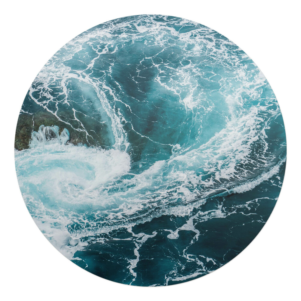 Ochranná podložka pod židli kulatá Oceánská vířivka