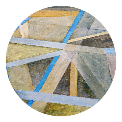 Ochranná podložka na podlahu kulatá Geometrické linie