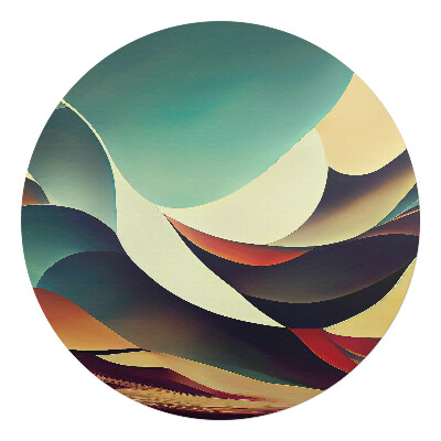 Ochranná podložka pod židli kulatá Abstraktní vlny