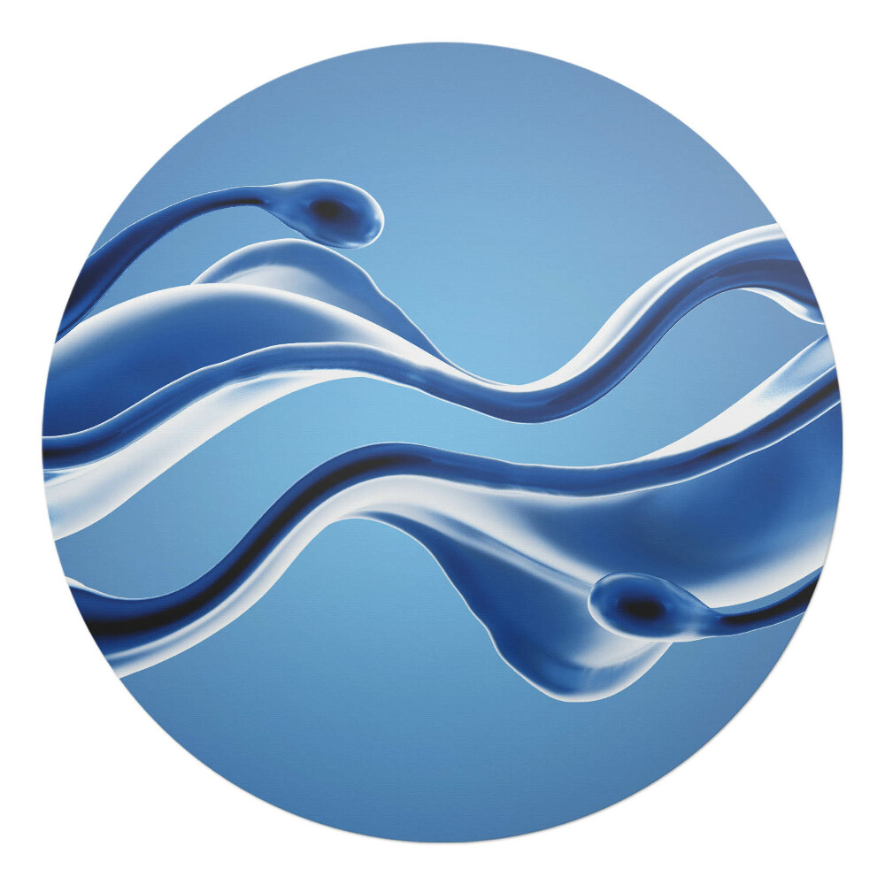 Ochranná podložka pod židli kulatá Abstraktní vlny