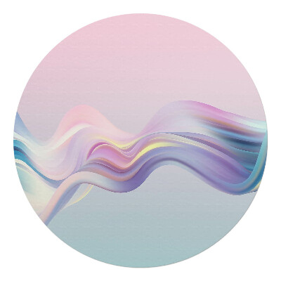 Ochranná podložka na podlahu kulatá Pastelové vlny
