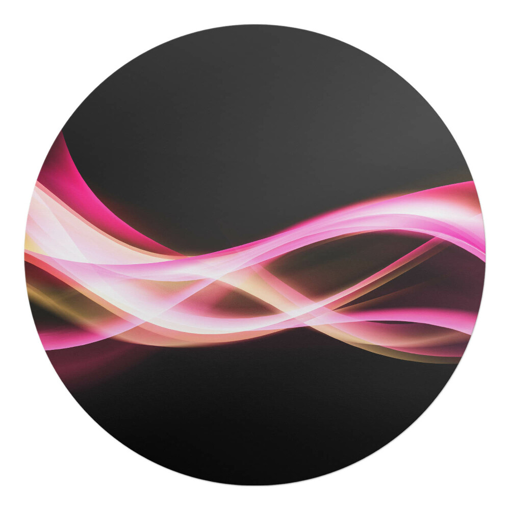 Podložka pod křeslo kulatá Vlnité čáry