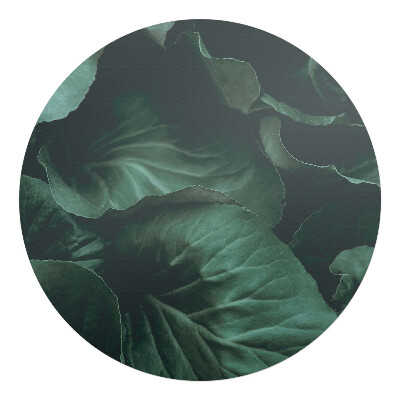 Podložka pod křeslo kulatá Listy ve stínu