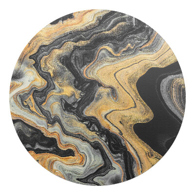 Ochranná podložka na podlahu kulatá Mramorové víry