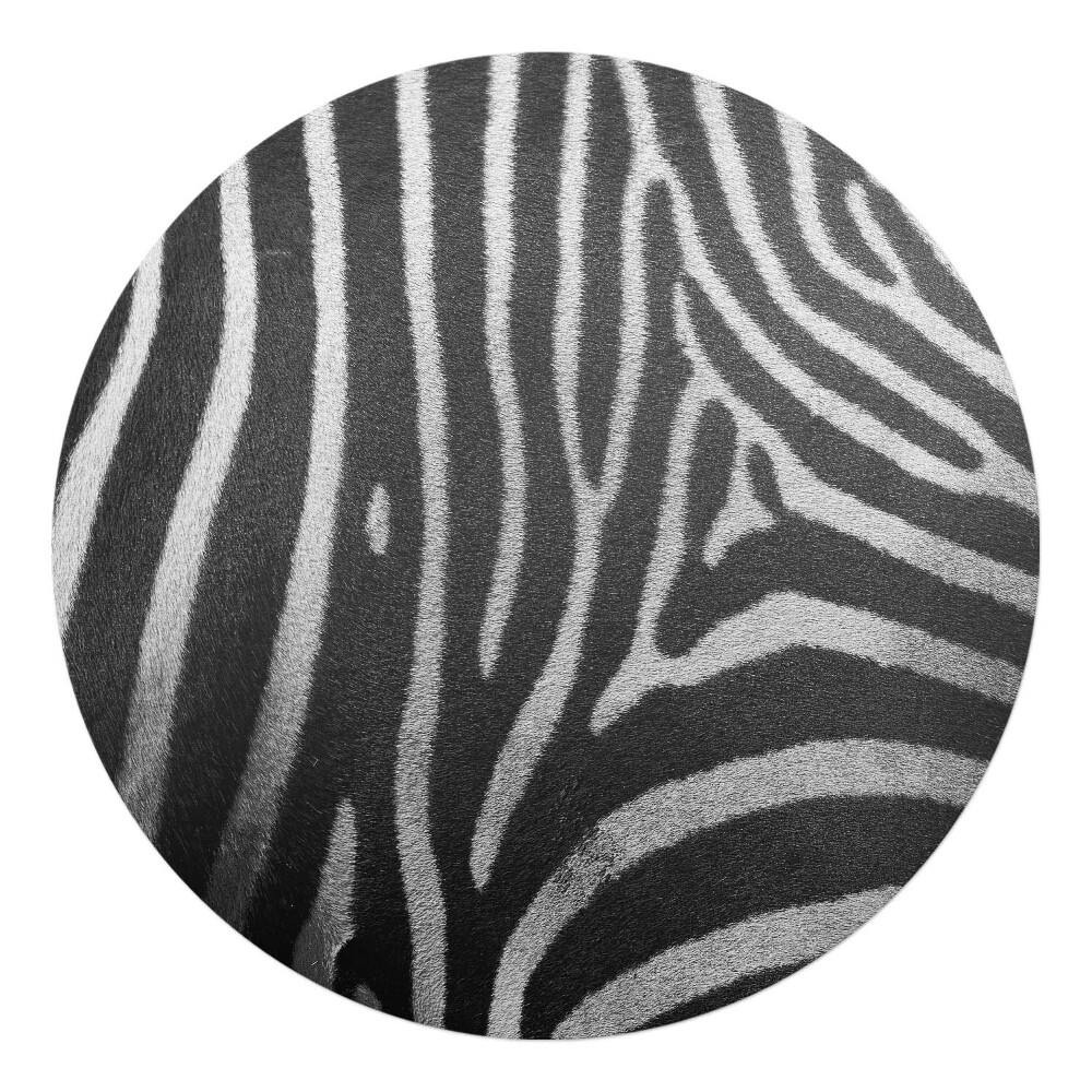 Podložka pod křeslo kulatá Zebrí pruhy