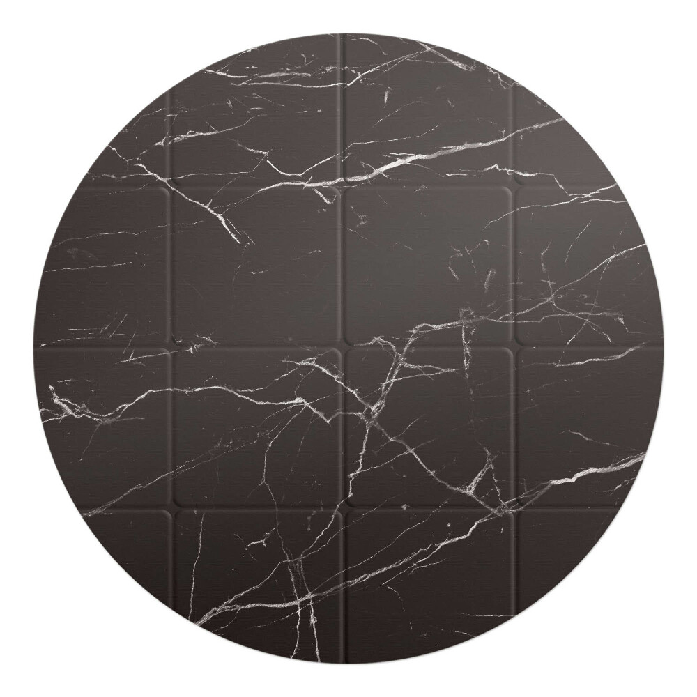 Ochranná podložka na podlahu kulatá Mramorové dlaždice