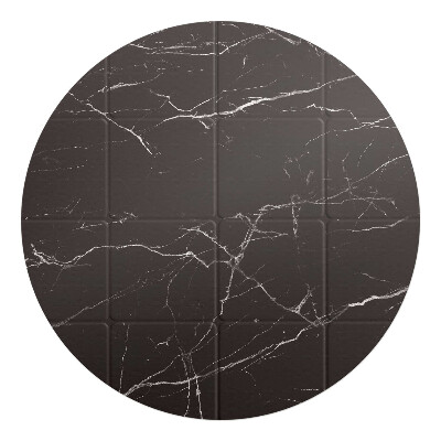 Ochranná podložka na podlahu kulatá Mramorové dlaždice