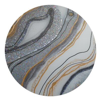 Ochranná podložka na podlahu kulatá Třpytivé vlny