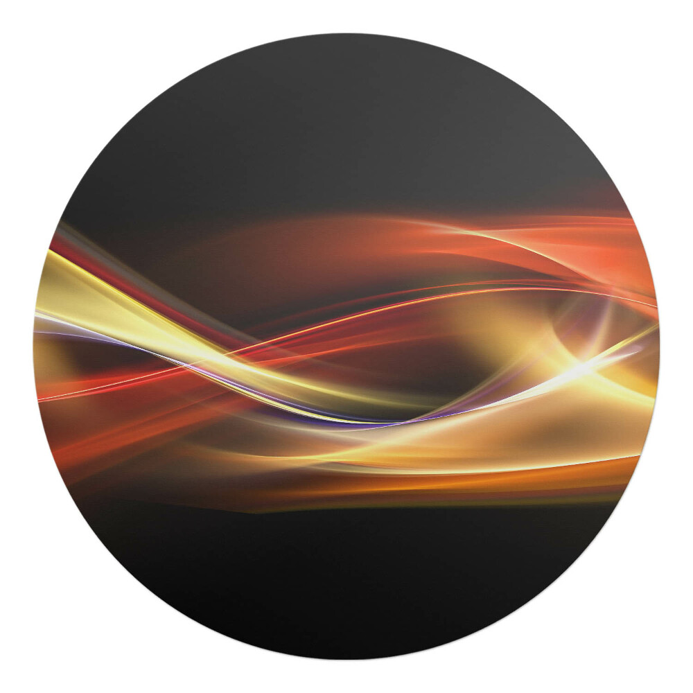 Ochranná podložka na podlahu kulatá Abstraktní vlny