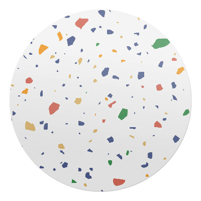 Podložka pod židli kulatá Barevné konfety