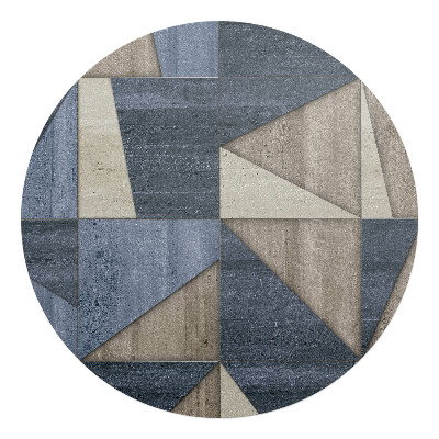 Ochranná podložka na podlahu kulatá Geometrické trojúhelníky