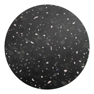 Podložka pod křeslo kulatá Tmavý vzor terrazza