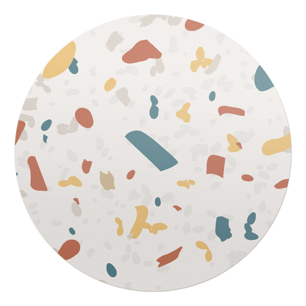 Podložka pod židli kulatá Abstraktní teraco