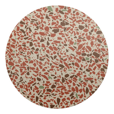 Ochranná podložka pod židli kulatá Terazzová mozaika