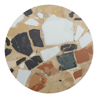 Podložka pod křeslo kulatá Kamenná mozaika