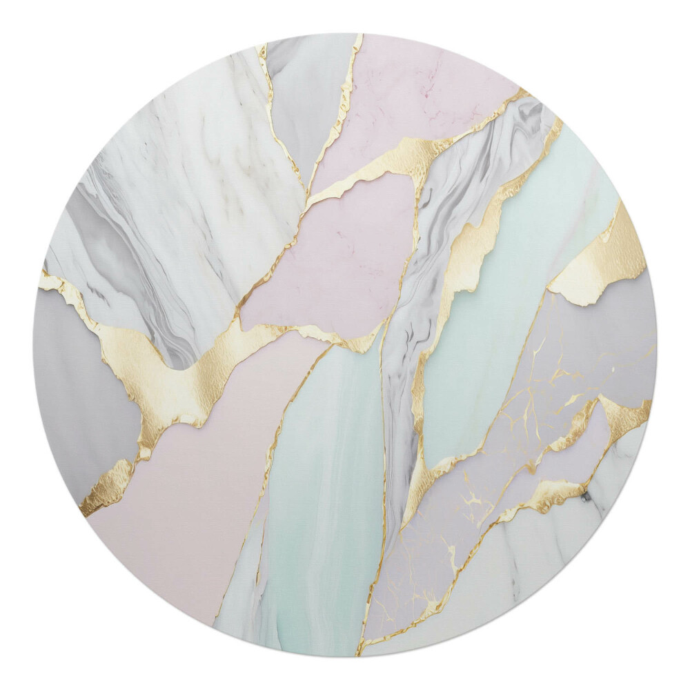 Ochranná podložka na podlahu kulatá Mramorové pastely