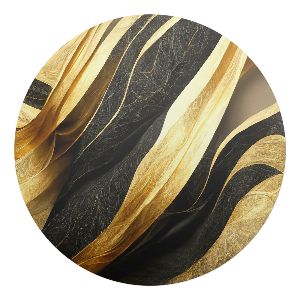 Podložka pod židli kulatá Vlnité čáry