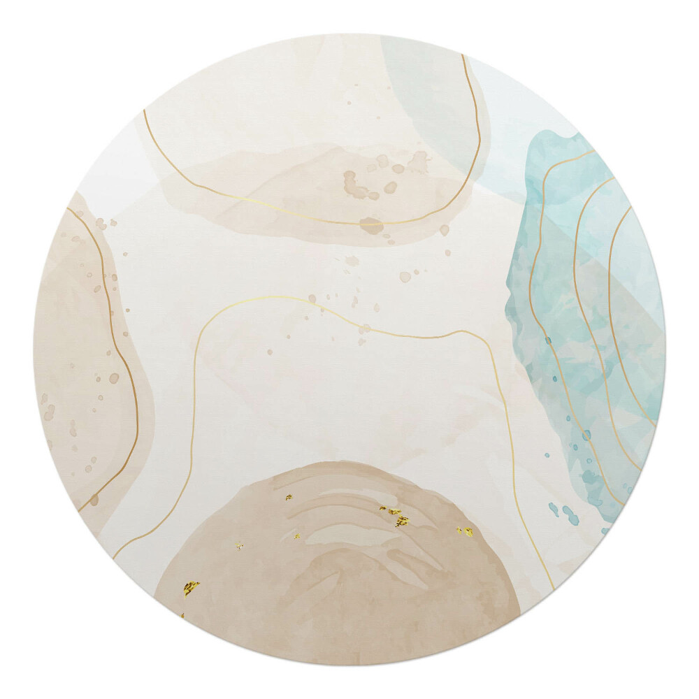 Podložka pod křeslo kulatá Abstraktní vlny