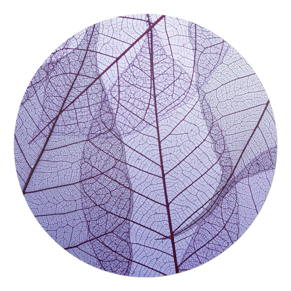 Ochranná podložka na podlahu kulatá Listy v jemném vzoru